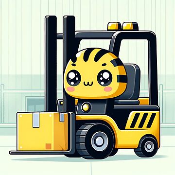 Artwork thumbnail, Adorable Forklift Character by Mugs and Shirts