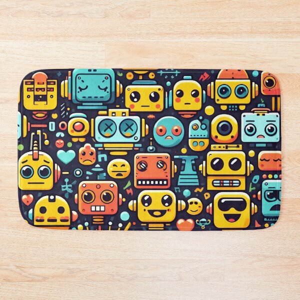 Item preview, Robot Head Pattern designed and sold by ArtFactoryAI.
