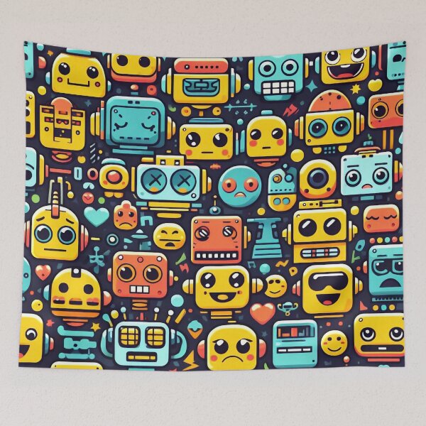 Item preview, Robot Head Pattern designed and sold by ArtFactoryAI.