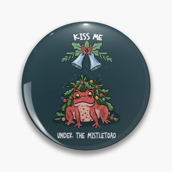 Item preview, Cutout of: Kiss Me under the Mistletoad designed and sold by EmeraldeaArt.