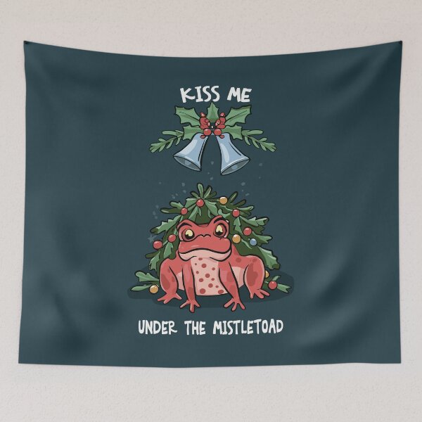 Item preview, Cutout of: Kiss Me under the Mistletoad designed and sold by EmeraldeaArt.