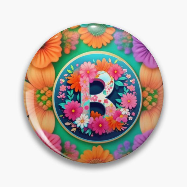Item preview, Colorful floral letter B designed and sold by Roxburylane.
