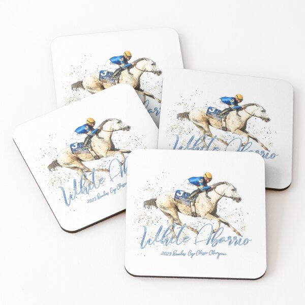 Item preview, White Abarrio wins the 2023 Breeders' Cup Classic horse racing design designed and sold by Ginny Luttrell.