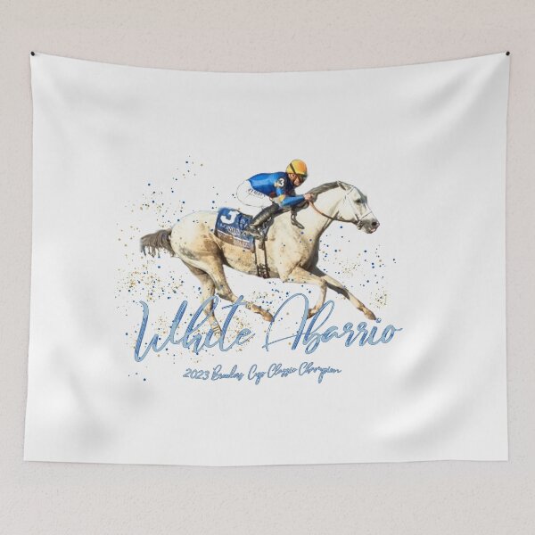 Item preview, White Abarrio wins the 2023 Breeders' Cup Classic horse racing design designed and sold by Ginny Luttrell.