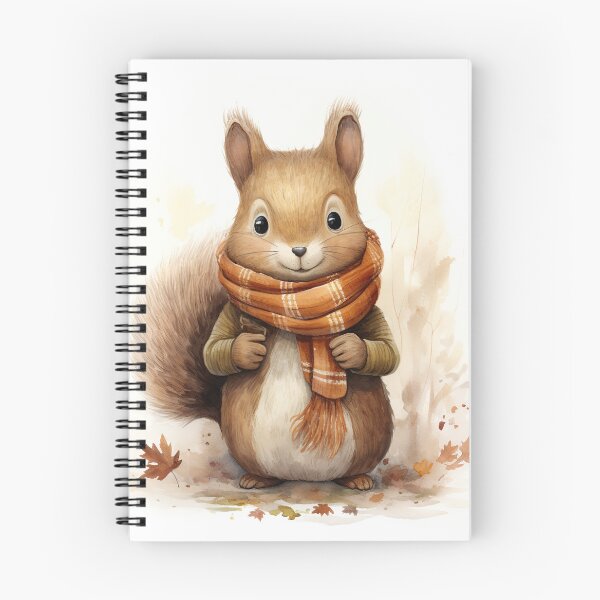 Item preview, Squirrel's Autumn Prelude: Scarf and Leaves designed and sold by LittleLuvies.