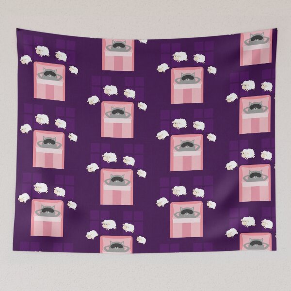 Item preview, Sleepy Kitty Counting Sheep  designed and sold by Mary Ladd.