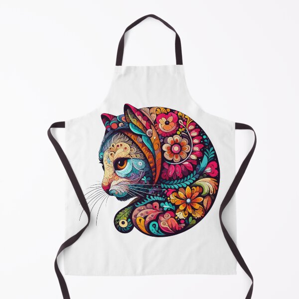 Item preview, Flowery Colorful Babushka Cat, Art, Intricate, Shirt, Sticker, Mug, Gift, Present designed and sold by cloudhiker.