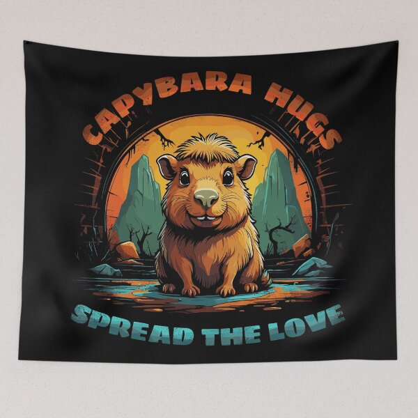 Item preview, Capybara Hugs, Spread the Love designed and sold by RafaelLima7.