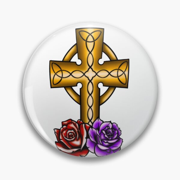 Artikelvorschau, Keltisches Kreuz und Rosen entworfen und verkauft von JackDraws88.