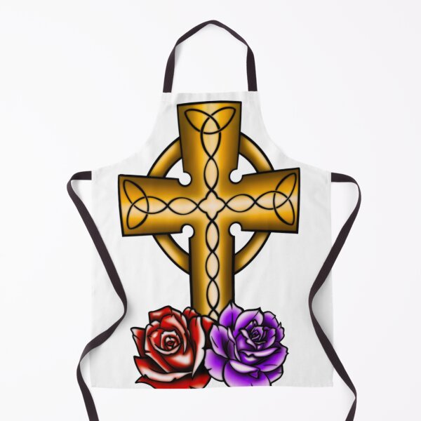 Item preview, Celtic cross & roses designed and sold by JackDraws88.