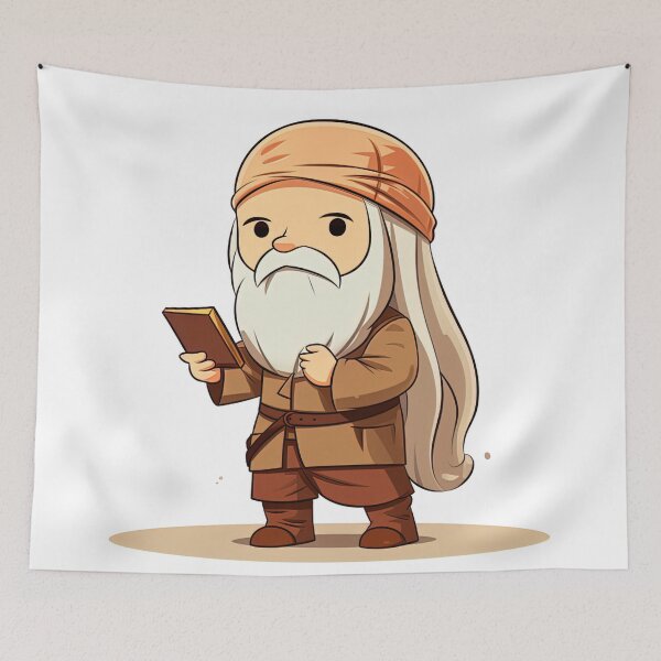 Item preview, Leonardo da Vinci | cute style designed and sold by ComicsFactory.