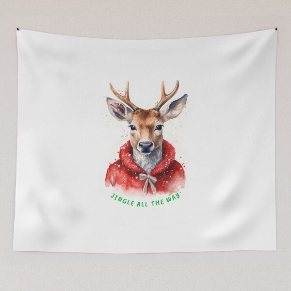 Item preview, Jingle All The Way Cute Deer Xmas Christmas Festive Season designed and sold by OliveAndSnow.