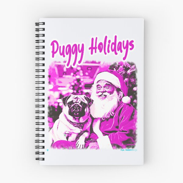 Item preview, Pug HAPPY HOLIDAYS 34 PINK PUGGY HOLIDAYS designed and sold by RedBluffTraders.