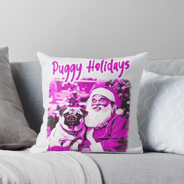 Item preview, Pug HAPPY HOLIDAYS 34 PINK PUGGY HOLIDAYS designed and sold by RedBluffTraders.