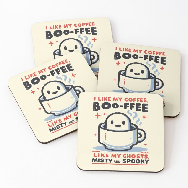 Item preview, I like my coffee boo-ffee, like my ghosts, Mysty and Spooky designed and sold by RafaelLima7.
