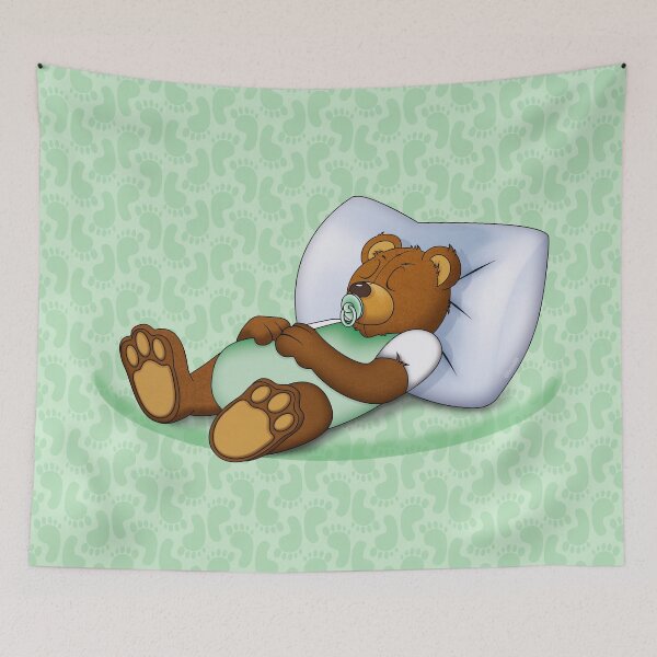 Item preview, Sleeping Ted - Green designed and sold by ifourdezign.