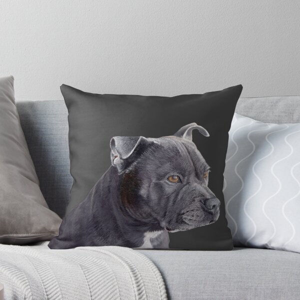 Item preview, Blue Staffordshire Bull Terrier designed and sold by cathyscreations.