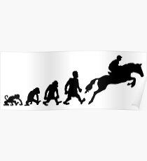 Show jumping evolution darwin horse Poster