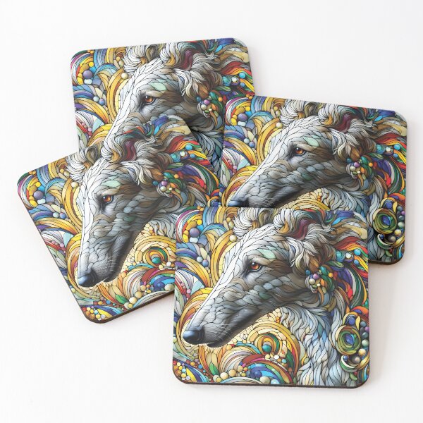 Item preview, Beatuiful borzoi, stained glass. I love borzois. designed and sold by MrPila.