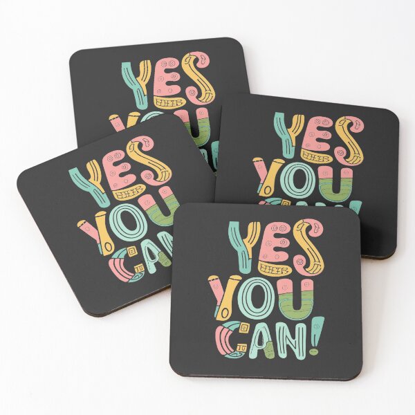 Item preview, Yes you can! A constant reminder that, with perseverance and the right mindset, you can overcome any obstacle, reach your goals, and turn your dreams into reality. designed and sold by bubblylive.
