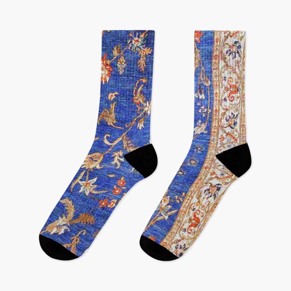 Item preview, Blue Floral Oriental Rug Print designed and sold by Vicky Brago-Mitchell®.