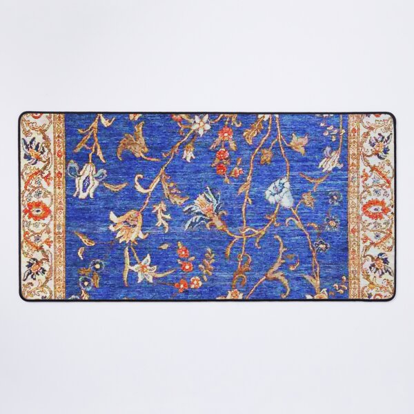Item preview, Blue Floral Oriental Rug Print designed and sold by Vicky Brago-Mitchell®.