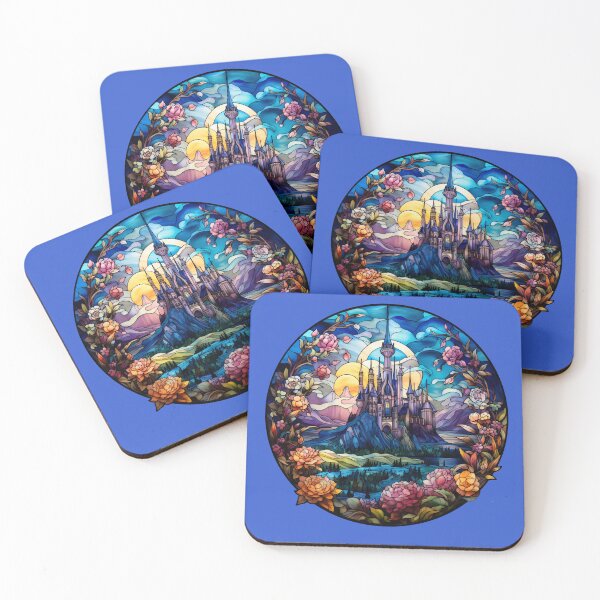 Item preview, Cinderellas Castle Stained Glass sticker designed and sold by ChrisM63.