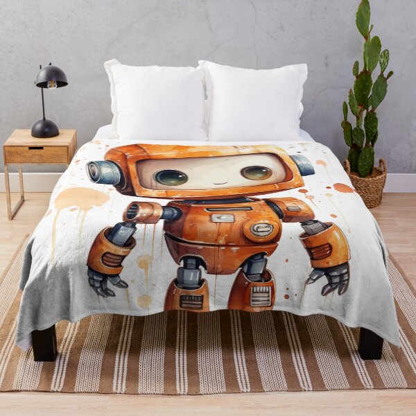 Item preview, Robot's Colorful Adventure: Orange Delight designed and sold by LittleLuvies.