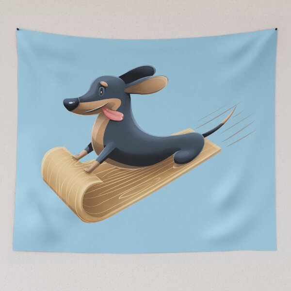 Item preview, Sledding Dachshund designed and sold by Angele Gougeon.