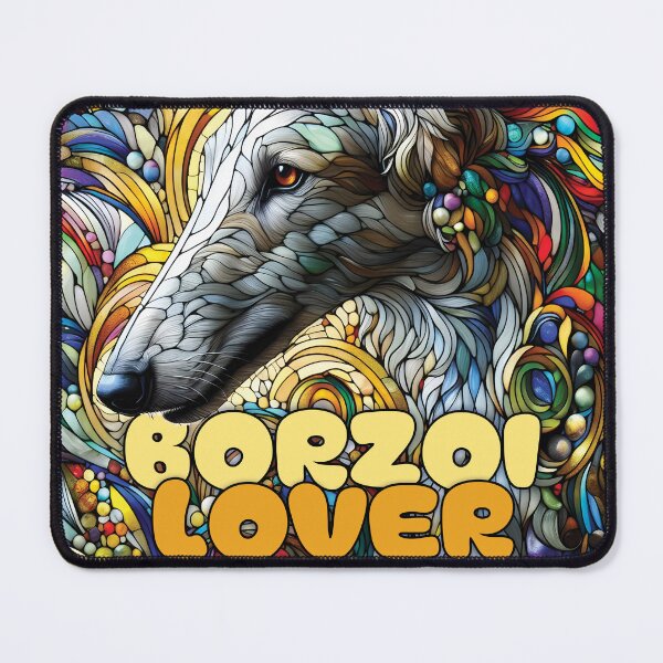 Item preview, Borzoi lover, stained glass. I love borzois. designed and sold by MrPila.