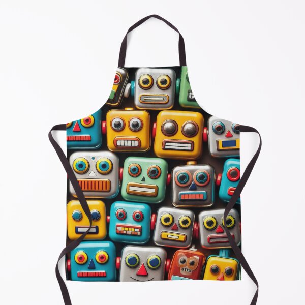 Item preview, Robot Head Pattern designed and sold by ArtFactoryAI.