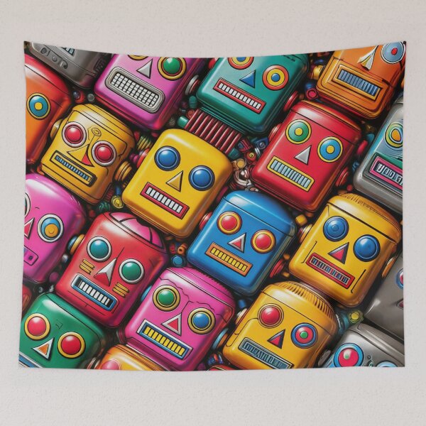 Item preview, Robot Head Pattern designed and sold by ArtFactoryAI.