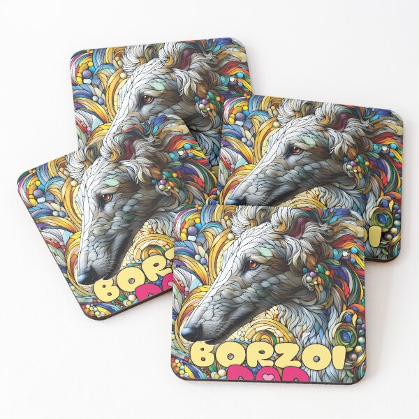 Item preview, Borzoi dad, stained glass. I love borzois. designed and sold by MrPila.