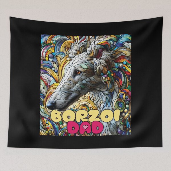 Item preview, Borzoi dad, stained glass. I love borzois. designed and sold by MrPila.
