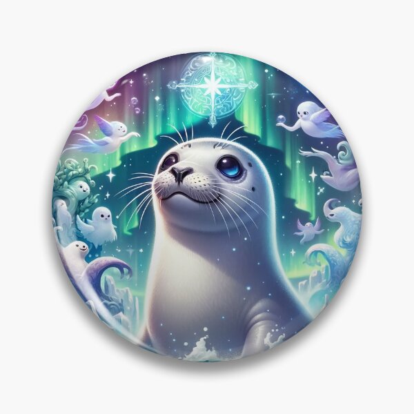 Item preview, Mystic Ocean Guardian: The Seal's Northern Vigil designed and sold by Anechkau.