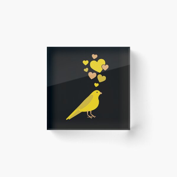 Item preview, Cute Canary With Hearts designed and sold by eternallygifted.