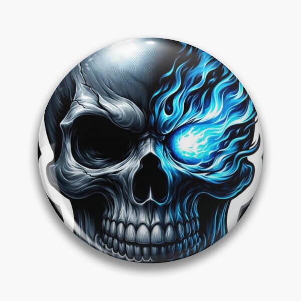 Item preview, Blue Flame Eyed Skull designed and sold by NeatSplash.