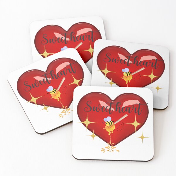 Item preview, red heart design with bee designed and sold by IvonneDesigns.