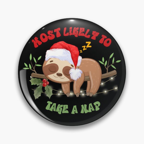 Item preview, Most likely to take a nap,  funny sloth designed and sold by ArtFeverShop.