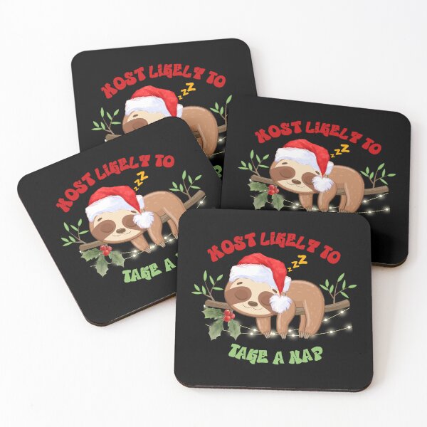 Item preview, Most likely to take a nap,  funny sloth designed and sold by ArtFeverShop.