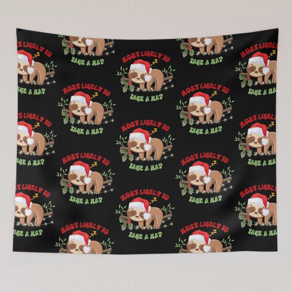 Item preview, Most likely to take a nap,  funny sloth designed and sold by ArtFeverShop.