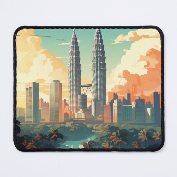 Item preview, A Vintage Travel Illustration of Kuala Lumpur - Malaysia  designed and sold by GoodOldVintage.