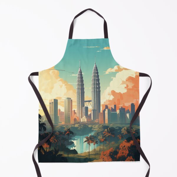 Item preview, A Vintage Travel Illustration of Kuala Lumpur - Malaysia designed and sold by GoodOldVintage.