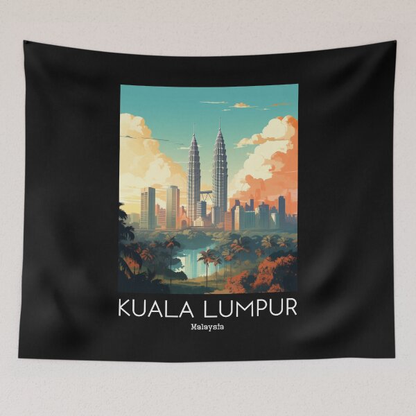 Item preview, A Vintage Travel Illustration of Kuala Lumpur - Malaysia  designed and sold by GoodOldVintage.