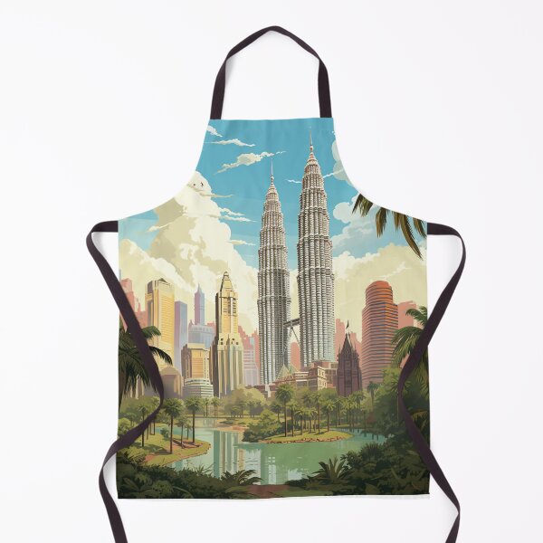 Item preview, A Vintage Travel Illustration of Kuala Lumpur - Malaysia designed and sold by GoodOldVintage.