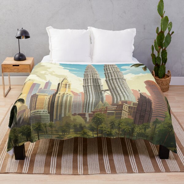Item preview, A Vintage Travel Illustration of Kuala Lumpur - Malaysia  designed and sold by GoodOldVintage.