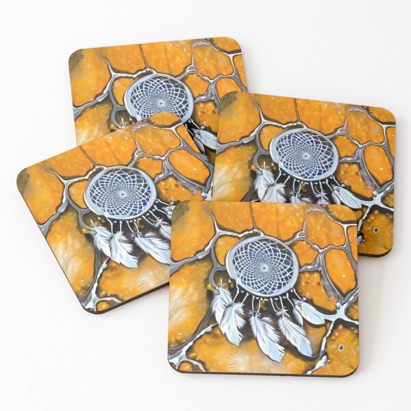 Item preview, Dreamcatcher on orange background  designed and sold by Hmelliger.