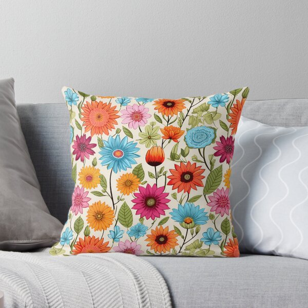 Item preview, Multicolour Fresh Crayon drawn flower  designed and sold by Drewkm.