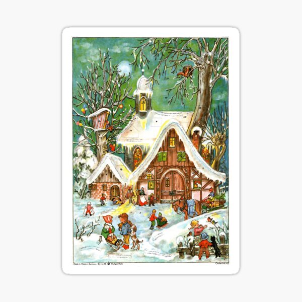 Artikel-Vorschau von Weihnachts-Adventsgrußkarte/ Weihnachtskarte /snowvillage, designt und verkauft von LaundrySalt.