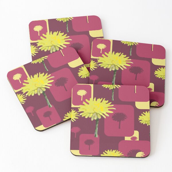 Item preview, Mod Dandelions with Magenta on Magenta Repeat 5748 designed and sold by Art in My Loft.